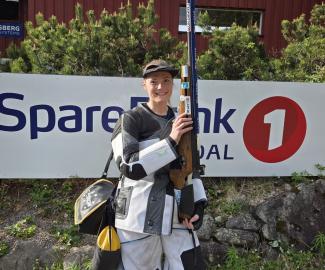Katrine Aanestad Lund tok føringen i første lag. 348p/18*
